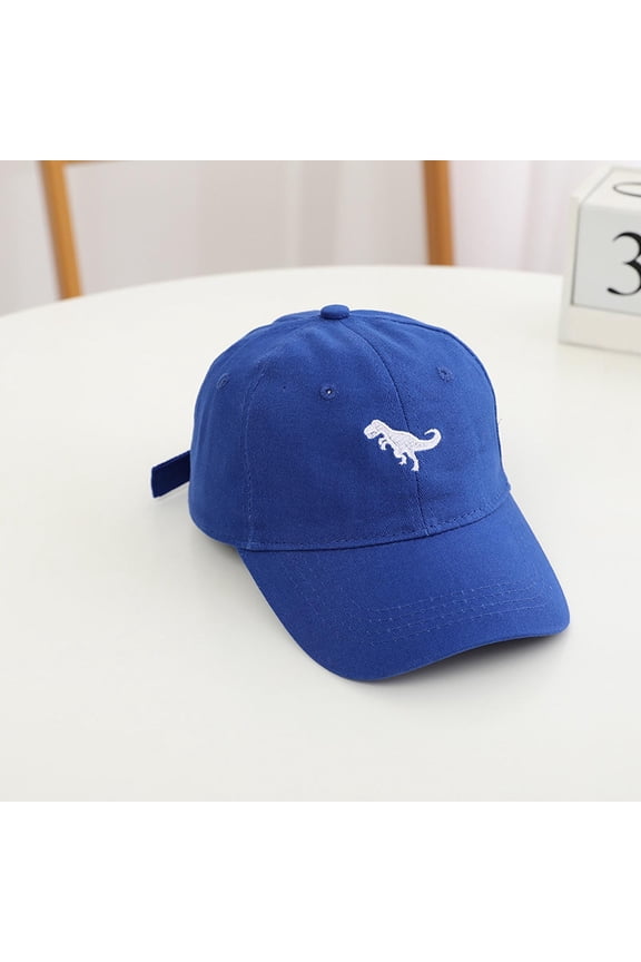 Toddler Kids Dinosaur Baseball Cap | Adjustable Sun Hat With UPF 50+ For Spring/Fall Outdoor Play Casual Blue - One Size
