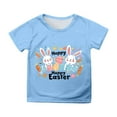 thumbnail image 1 of Toddler Kids Easter Tshirts Short Sleeve Tee Tops Rabbit Graphic Girls Graphic Tees for Toddler 8-9 Years, 1 of 4