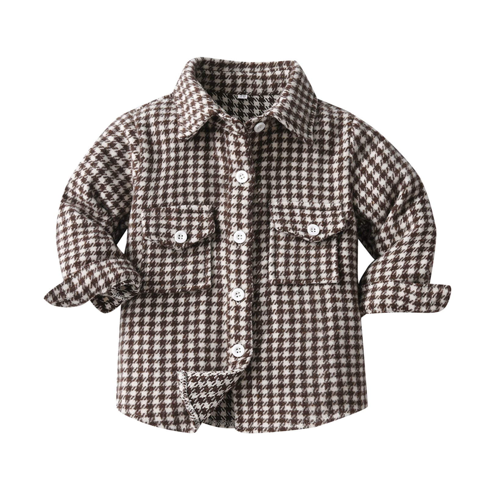 Shacket Infant Toddler Kids Flannel Shirt Jacket Plaid Long Sleeve Lapel Button Down ...