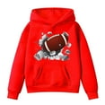 thumbnail image 1 of Toddler Kids Football Tops Teen Sweatshirt Player Sports Retro Casual Boys Girls Letter Casual Pullover Hoodies Sweatshirt Comfy Outwear, 1 of 6