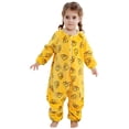 thumbnail image 1 of Toddler Kids Full Jumpsuit Crew Neck Long Sleeve, Cartoon Dinosaur Halloween Christmas Flannel Animal Onesie Sleepsuit Loungewear, 1 of 4