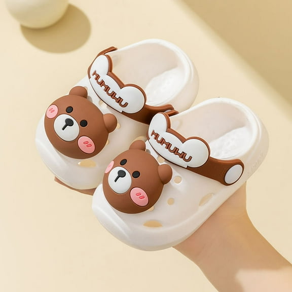 Toddler Kids Garden Clogs Cartoon Boys Girls Slip on Water Shoes Children Beach Pool Slide Sandals Shower Slipper