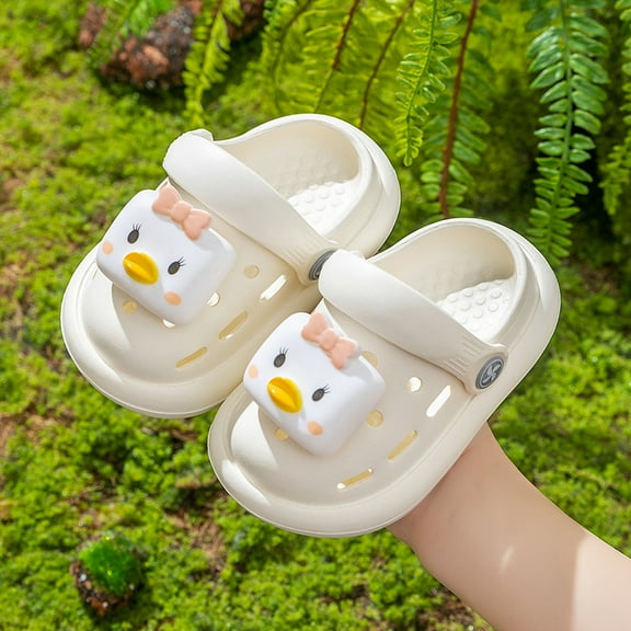 Toddler Kids Garden Clogs Cartoon Boys Girls Slip on Water Shoes Children Beach Pool Slide Sandals Shower Slipper