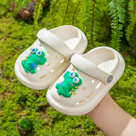 Toddler Kids Garden Clogs Cartoon Boys Girls Slip on Water Shoes Children Beach Pool Slide Sandals Shower Slipper
