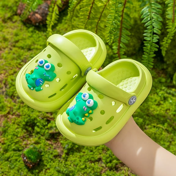 Toddler Kids Garden Clogs Cartoon Boys Girls Slip on Water Shoes Children Beach Pool Slide Sandals Shower Slipper