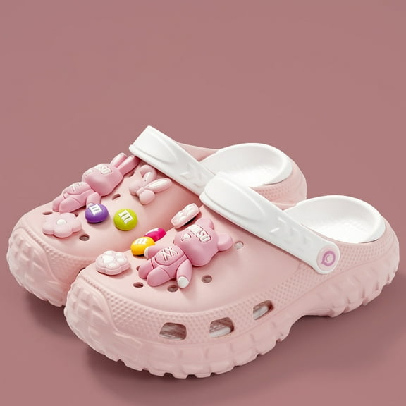 Toddler Kids Garden Clogs Cartoon Boys Girls Slip on Water Shoes Children Beach Pool Slide Sandals Shower Slipper