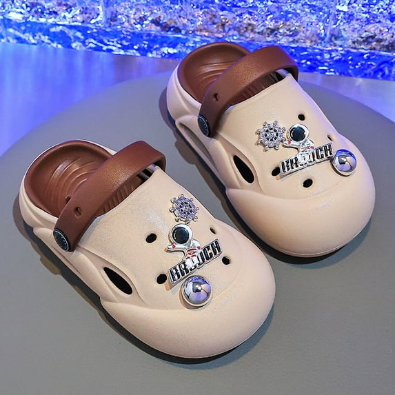 Toddler Kids Garden Clogs Cartoon Boys Girls Slip on Water Shoes Children Beach Pool Slide Sandals Shower Slipper