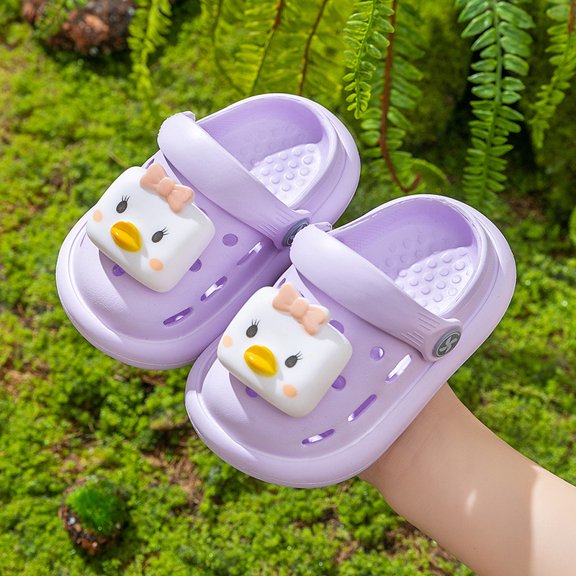 Toddler Kids Garden Clogs Cartoon Boys Girls Slip on Water Shoes Children Beach Pool Slide Sandals Shower Slipper