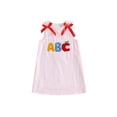thumbnail image 1 of Toddler Kids Girl Back to School Dress Sleeveless Apple A-Line Tank Dress, 1 of 9