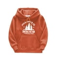 thumbnail image 1 of Toddler Kids Girls Boys Christmas Trees Letters Prints Drawstring Pullover Hooded Comfortable Tops Loose Long Sleeve Blouse With Pocket Sweatshirt for 8-10 Years, 1 of 3