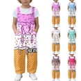 thumbnail image 1 of Toddler Kids Girls Boys Ice Cream Rompers Casual Loose Fit Romper With Pockets Ice Print Long Pants Playwear Jumpsuit Cute Outfits 5-6 Years, 1 of 6