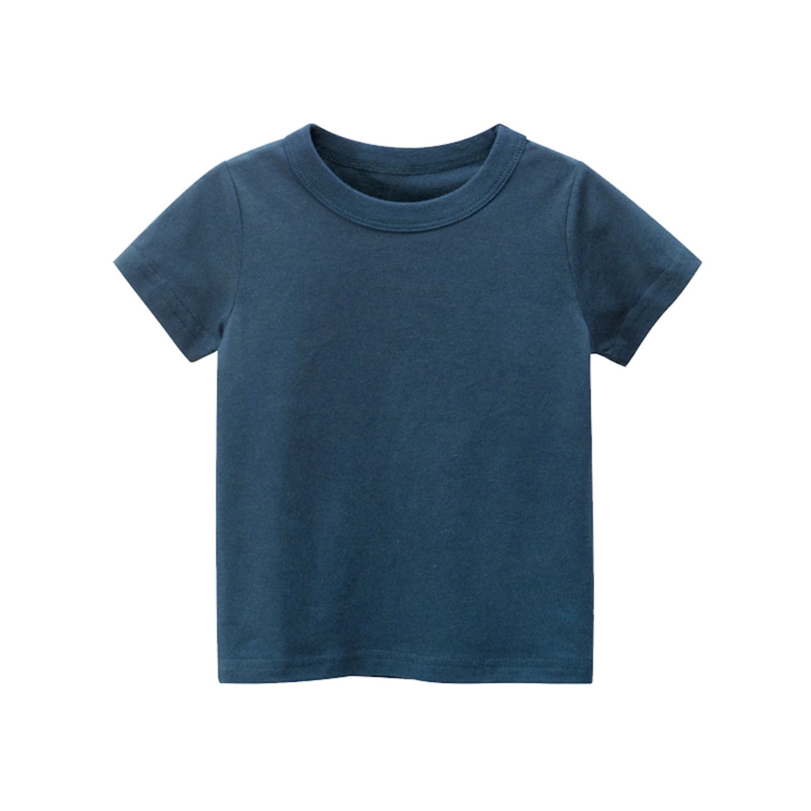 Toddler Kids Girls Boys Short Sleeve Basic T Shirt Casual Summer Tees