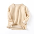 thumbnail image 1 of Toddler Kids Girls Boys T Shirts Long Sleeve Striped Ribbed Solid Spring Winter Warm Thick Tops Clothes Tshirt Tops 5-6 Years, 1 of 3