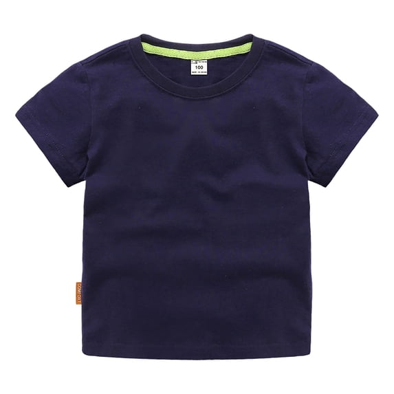 Toddler Kids Girls Boys T Shirts Short Sleeve Classic Fit Crewneck Shirts Organic Soft Pack Basic Casual Summer Tees 8-10 Years