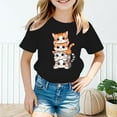 thumbnail image 1 of Toddler Kids Girls Boys T Shirts Short Sleeve Cute Graphic Crewneck Tee Summer Casual Shirts Casual Blouse 3-4 Years, 1 of 5