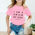 thumbnail image 1 of Toddler Kids Girls Boys T Shirts Short Sleeve Cute Personality Printed Crewneck Tee Summer Casual Loose Shirts Tops Casual Summer Tees 4-6 Years, 1 of 4