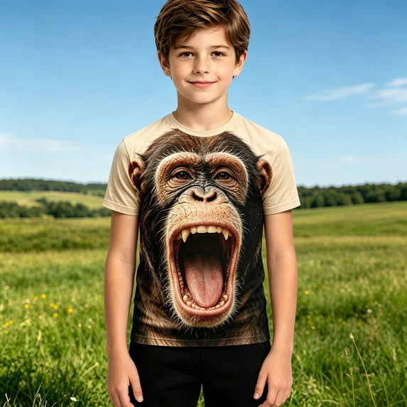Toddler Kids Girls Boys T Shirts Short Sleeve Graphic Tee For : Playful Animal Unisex Casual Top Tshirt Tops 3-4 Years