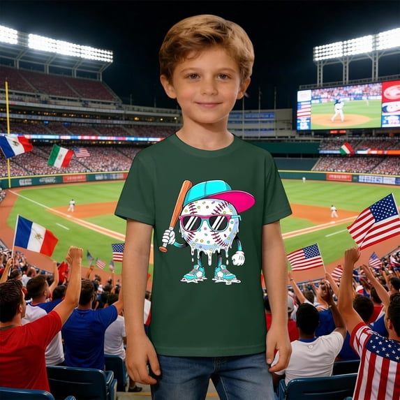 Toddler Kids Girls Boys T Shirts Short Sleeve Graphic Tees Prints Casual Shirts For Youth Top Casual Blouse 10-11 Years