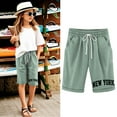 thumbnail image 1 of Toddler Kids Girls Casual Bermuda Shorts Drawstring Elastic Waistband Beach Shorts 3-13 Years, 1 of 4