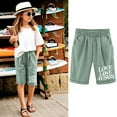 thumbnail image 1 of Toddler Kids Girls Casual Bermuda Shorts Drawstring Elastic Waistband Beach Shorts 3-13 Years, 1 of 4