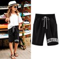 thumbnail image 1 of Toddler Kids Girls Casual Bermuda Shorts Drawstring Elastic Waistband Beach Shorts 3-13 Years, 1 of 3