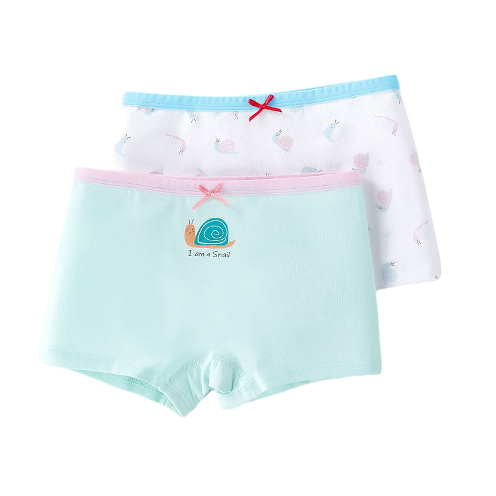 B91xZ Kids Child Baby Girls Underpants Cartoon Polka Dot Print Underwear  Cotton Briefs Trunks 4PCS under Pants for Girls,Orange 18-24 Months