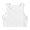 thumbnail image 1 of Toddler Kids Girls Dance Tank Top Racerback Crop Sleeveless Sports Activewear for Ballet Gymnastics Performance Practice Tee Size 4-5 Years, 1 of 2