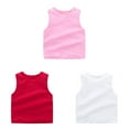 thumbnail image 1 of Toddler Kids Girls Dance Tank Top Racerback Crop Tank Top Soild Sleeveless Sports Dance Top Ballet Gymnastics *3PCS, 1 of 3