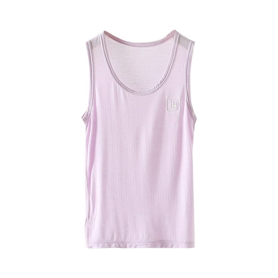 Toddler Kids Girls Dance Tank Top Racerback Crop Tank Top Soild Sleeveless Sports Pajamas Top, 8-9 Years