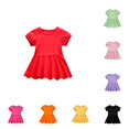 thumbnail image 1 of Toddler Kids Girls Dresses Cute Short Sleeve Crew Neck Peplum Ruffle Hem T-Shirt Dress for Summer Casual Outing Boho Sundress, 1 of 3