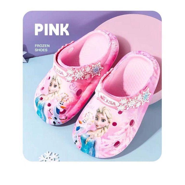 Toddler Kids Girls Elsa Garden Water Clogs Sandals Lightweight Non 