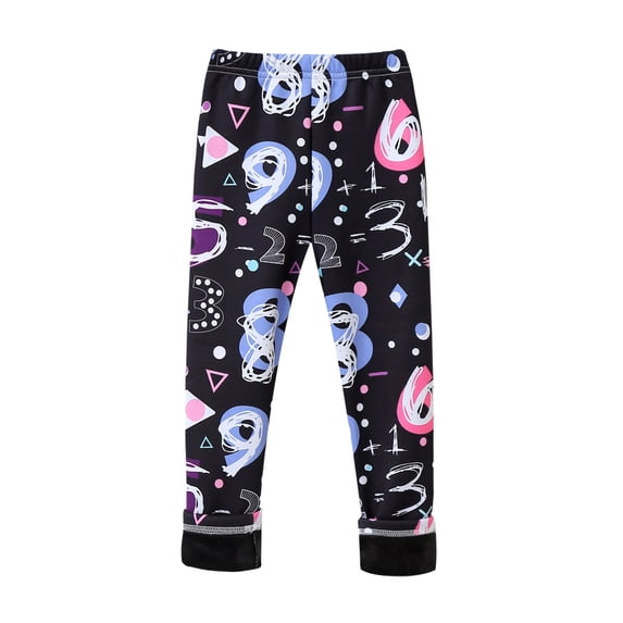 Toddler Kids Girls Fleece Thick Leggings Kids Footless Tights Ruffle Ankle Length Pants 3-10Years