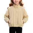 thumbnail image 1 of Toddler Kids Girls Gingham Plaid Jacket Long Sleeve Zip Up Lightweight Windproof Classic Outerwear 4-5 Years, 1 of 7
