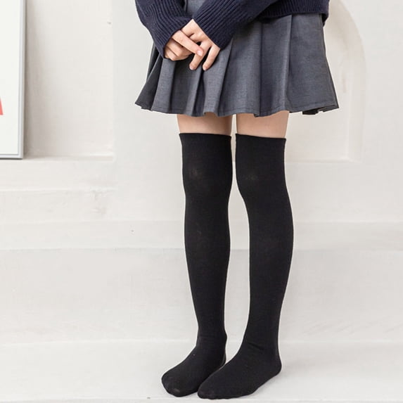 Toddler Kids Girls Knee High Socks Cotton School Uniform Socks Long Tube Socks Long Socks Over the Knee Socks 3-8 Years