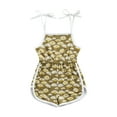 thumbnail image 1 of Toddler Kids Girls Playsuits Print Tie-Up Spaghetti Strap Sleeveless Sling Romper Summer Casual Short Jumpsuits, 1 of 8