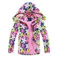 thumbnail image 1 of Toddler Kids Girls Rain Jacket Zip Hooded Lightweight Coats Casual Kid Lined Windbreaker Girls Clothes Size 8, 1 of 9