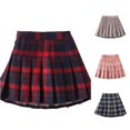 thumbnail image 1 of Toddler Kids Girls School Pleated Skirts Plaid Print A-Line Mini Skirt for Uniform 6-7 Years, 1 of 4