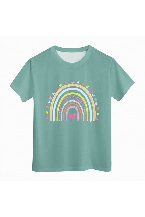 Toddler Kids Girls Short Sleeve Cotton T Shirts 24 Months 2t 3t 4t 5t 6t 7t Soft Breathable Summer Tops Casual Daily Wear Basic Tees Clothing Gibobby,4-5 Years,Green