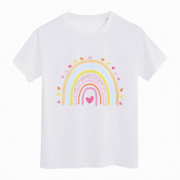 Toddler Kids Girls Short Sleeve Cotton T Shirts 24 Months 2t 3t 4t 5t 6t 7t Soft Breathable Summer Tops Casual Daily Wear Basic Tees Clothing Gibobby,3-4 Years,White