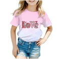 thumbnail image 1 of Toddler Kids Girls Short Sleeve Cotton T Shirts Soft 24 Months 2t 3t 4t 5t 6t 7t Comfortable Summer Casual Basic Daily Wear Tops Clothes Gibobby,10-11 Years,Light Pink, 1 of 4
