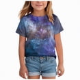 thumbnail image 1 of Toddler Kids Girls Short Sleeve Crew Neck T Shirts 24 Months 2t 3t 4t 5t 6t 7t Summer Soft Cotton Casual Basic Daily Wear Tops Gibobby,4-5 Years ,Sky Blue, 1 of 4