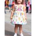 thumbnail image 1 of Toddler Kids Girls Strap Sleeveless Dress Sundress Summer Ice cream Bow Clothes, 1 of 6