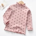 thumbnail image 1 of Toddler Kids Girls T Shirts Long Sleeve Soft Thermal Top Heart Print For Winter Warmth Layering Casual Loose Tops 18-24 Months, 1 of 8