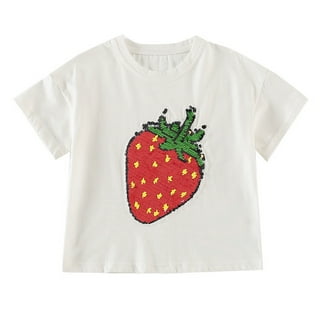 PHYPS ♥ Strawberry Routine Short Sleeve T-Shirt Spray Big Strawberry Short Sleeve T-Shirt_Black - PHYPS HOME