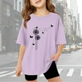 thumbnail image 1 of Toddler Kids Girls T Shirts Short Sleeve Blouses Summer Oversized Tops Casual Crewneck Basic Tees Casual Blouse 13-14 Years, 1 of 6