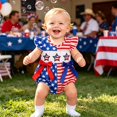 thumbnail image 1 of Toddler Kids Girls T Shirts Short Sleeve Denim Shorts Bottoms Casual Casual Summer Tees 18-24 Months, 1 of 4