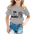 thumbnail image 1 of Toddler Kids Girls T Shirts Short Sleeve Fashion Casual Letter Crewneck Shirts Top Casual Blouse 1-2 Years, 1 of 3