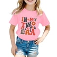 thumbnail image 1 of Toddler Kids Girls T Shirts Short Sleeve Fashion Casual Letter Crewneck Shirts Top Casual Loose Tops 6-7 Years, 1 of 3