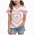 thumbnail image 1 of Toddler Kids Girls T-Shirts Short Sleeve Shirt for Girls 1t 2t 3t 4t 5t 6t 7t Cotton Basic Heart Graphic Tees Toddler Summer Clothes Tops 1-13T Gibobby,1-2 Years,Sky Blue, 1 of 5
