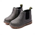 thumbnail image 1 of Toddler Kids Girls Zipper Round Toe Chunky Chelsea Ankle Boots Low Heel Slip On Dress Booties Winter Shoes, 1 of 8